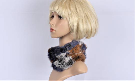 ALICE & LILY rabbit fur neck warmer grey mix STYLE : SC/4375MGRY